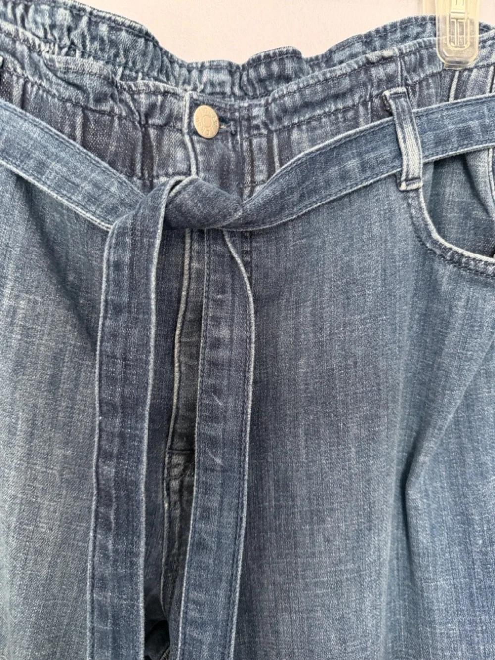 J.Crew High-Rise Paperbag Waist Wide-Leg Jeans Blue Size 30